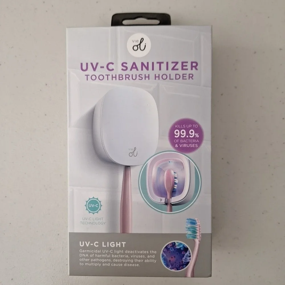 3 Packs, Vie UV-C Toothbrush Sanitizers Portable Sterilizer Cover Holder Case